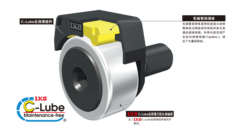 凸轮从动轴承用C-Lube自润滑组件