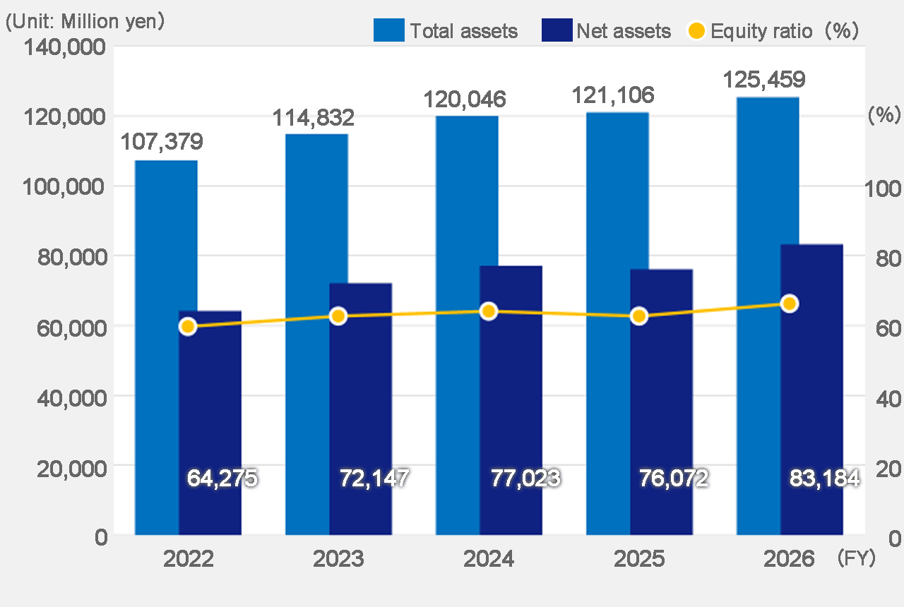 Total assets/net assets and equity ratio
