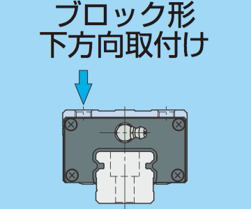 ブロック形下方向取付け