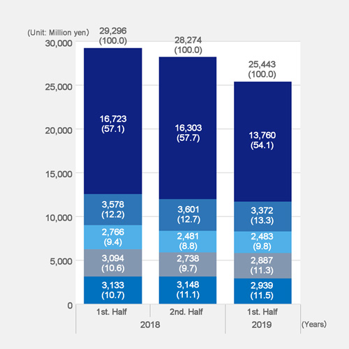 Consolidated Sales <By region>