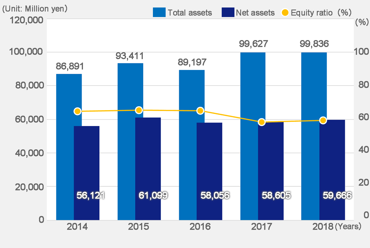 Total assets/net assets and equity ratio