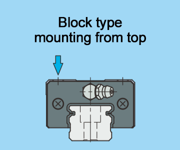 ブロック形下方向取付け