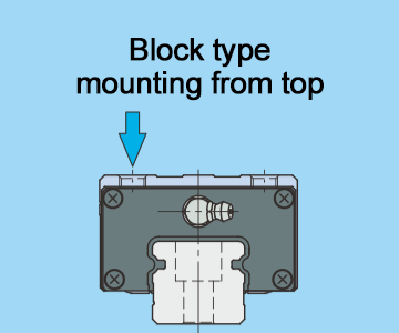 ブロック形下方向取付け