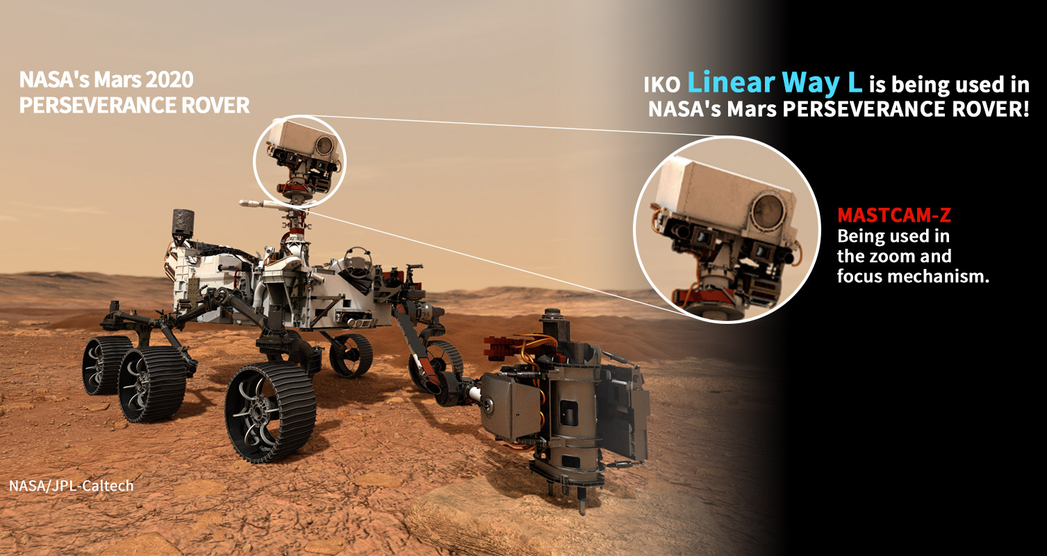 IKO Linear Way L is being used in NASA's Mars PERSEVERANCE ROVER